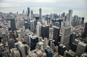 Aerial View of Buildings in Chicago