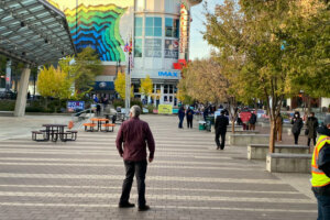 Voters are in line in Maryland on Election Day. (WTOP/John Domen)