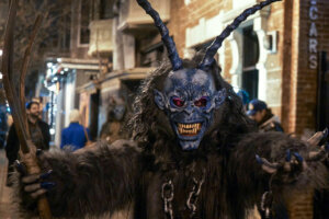 A reveler decked out as Krampus in D.C.