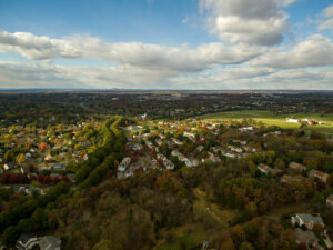 Aerial view of Rockville and Gaithersburg