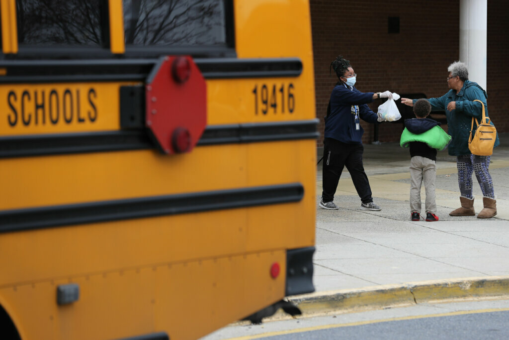 Montgomery County, Maryland Schools Offer Meal Distribution To Those In Need As School Are Closed Due To Coronavirus