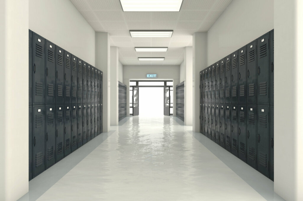 School Locker hallway