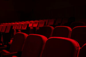Cinema / theater red seats background