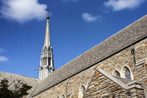 Church steeple and building exterior baltimore maryland