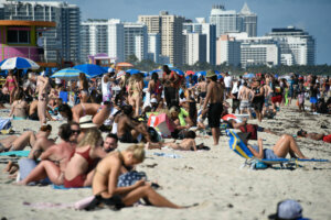 Spring Breakers Flock to South Beach, Miami, Florida, USA 13 Mar