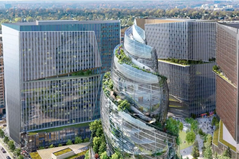 Amazon says construction on Metropolitan Park is on schedule. (Courtesy Amazon)