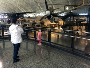 The Air and Space museum's Udvar Hazy Center in Chantilly, Virginia, reopened Wednesday the first of Smithsonian's museums to do so.