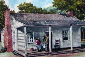 An artist's rendition of the Zeal Williams homestead in one of the early African American communities near Dumfries.
