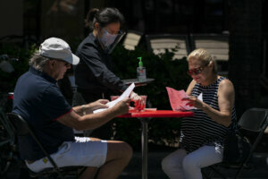 Streets Closed To Provide Space For Outdoor Dining In Bethesda During Pandemic