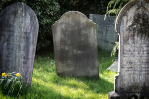 Blank gravestones