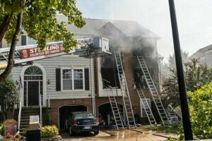 A two alarm fire in Sterling on Monday.