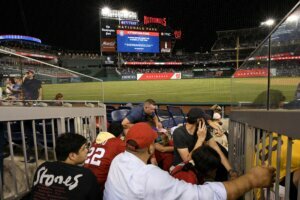 APTOPIX Padres Nationals Baseball