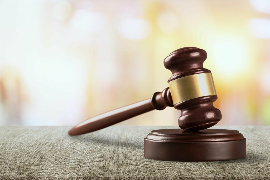 Law gavel hammer court