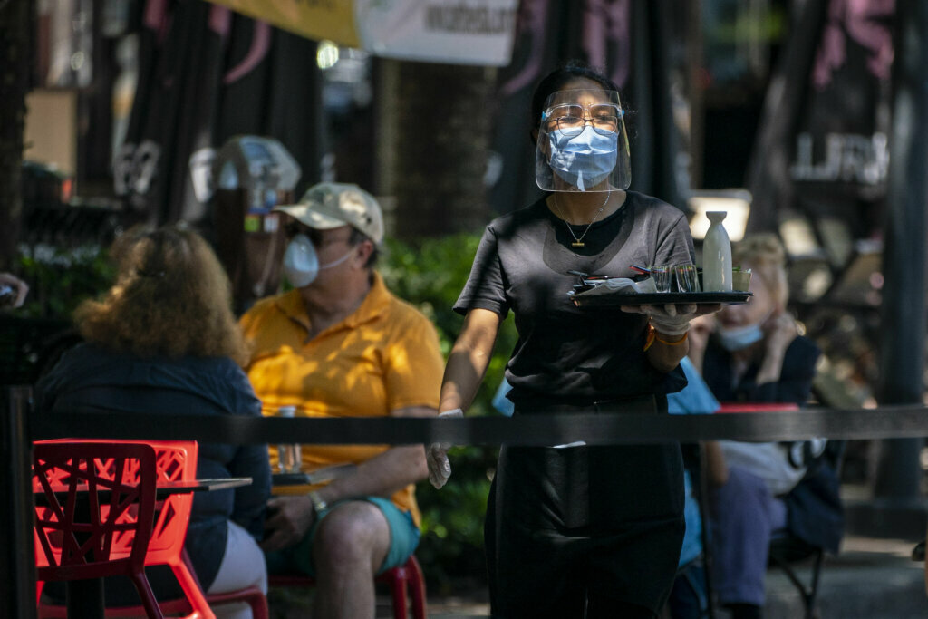 Streets Closed To Provide Space For Outdoor Dining In Bethesda During Pandemic