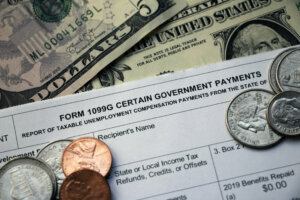 Form 1099G with cash and coins