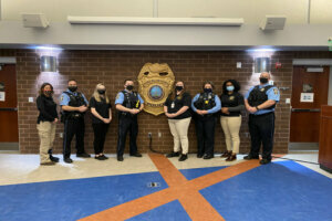Team w mask badge