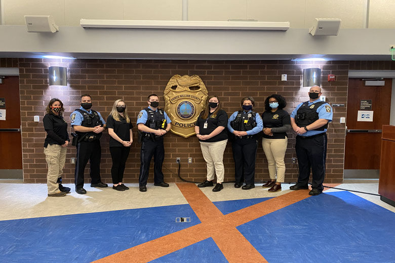 Team w mask badge