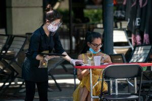 Streets Closed To Provide Space For Outdoor Dining In Bethesda During Pandemic