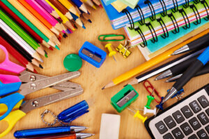 School office supplies.