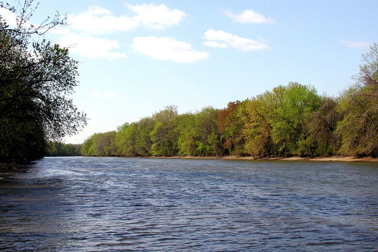 The Anacostia River is seen.