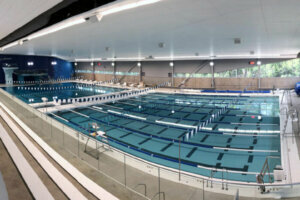 The Long Bridge Aquatics and Fitness Center sports a 50 meter pool with one, three and five meter high diving towers and spectator seating.