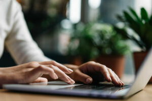 A person using a computer
