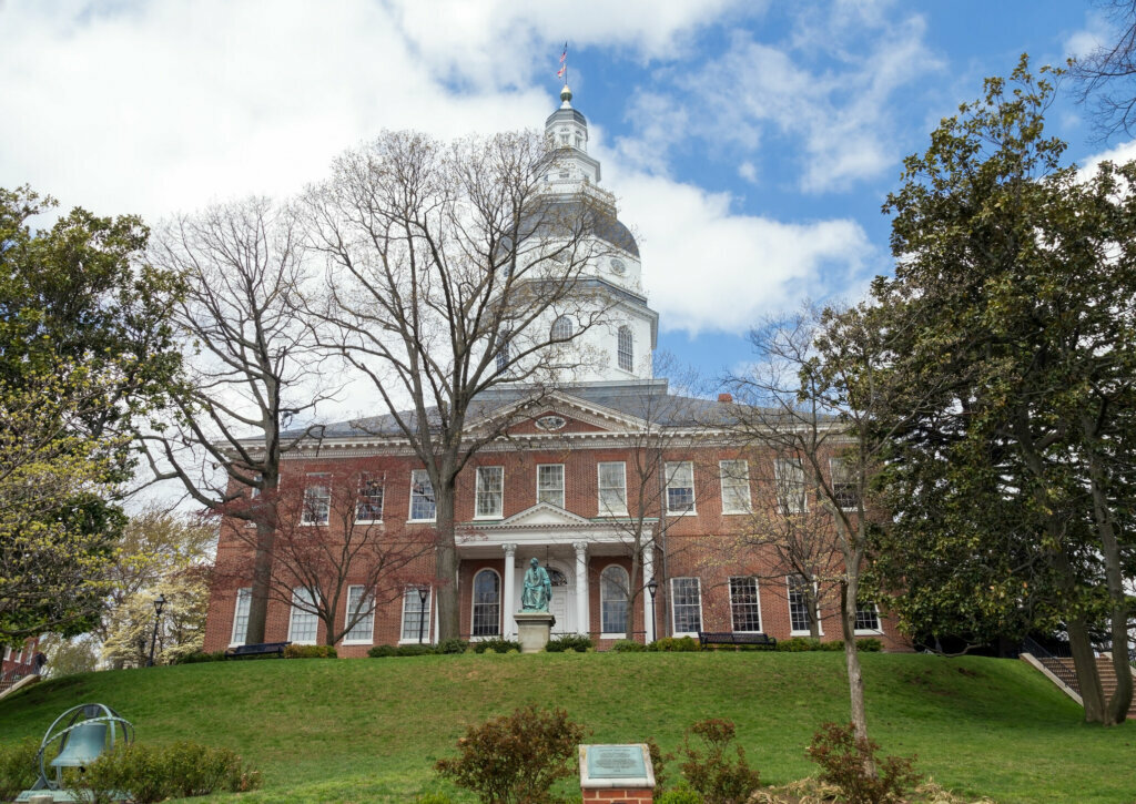 Annapolis Maryland Maryland State house in the Spring