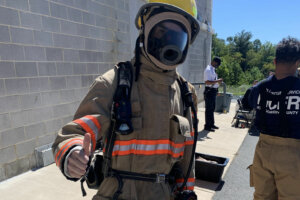 WTOP's Mike Murillo participates in Montgomery County Fire and EMS Fire Ops