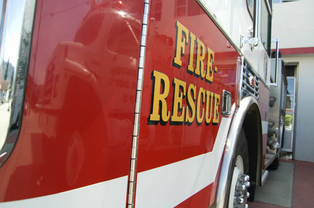 Fire and rescue fire truck