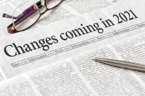 A newspaper with the headline Changes coming in