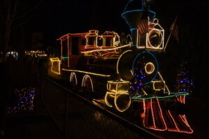 Old time decorated Christmas Train