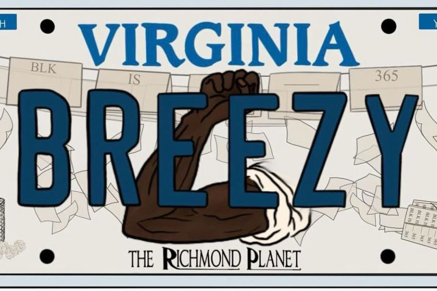 The Richmond Planet license plate. (Courtesy Reginald Carter)