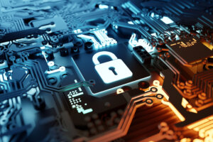 Digital Cloud Security Background Concept
