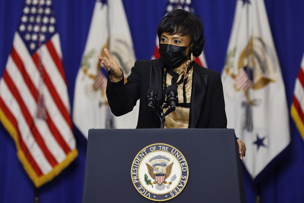 Vice President Harris Tours Electric Vehicles In Maryland