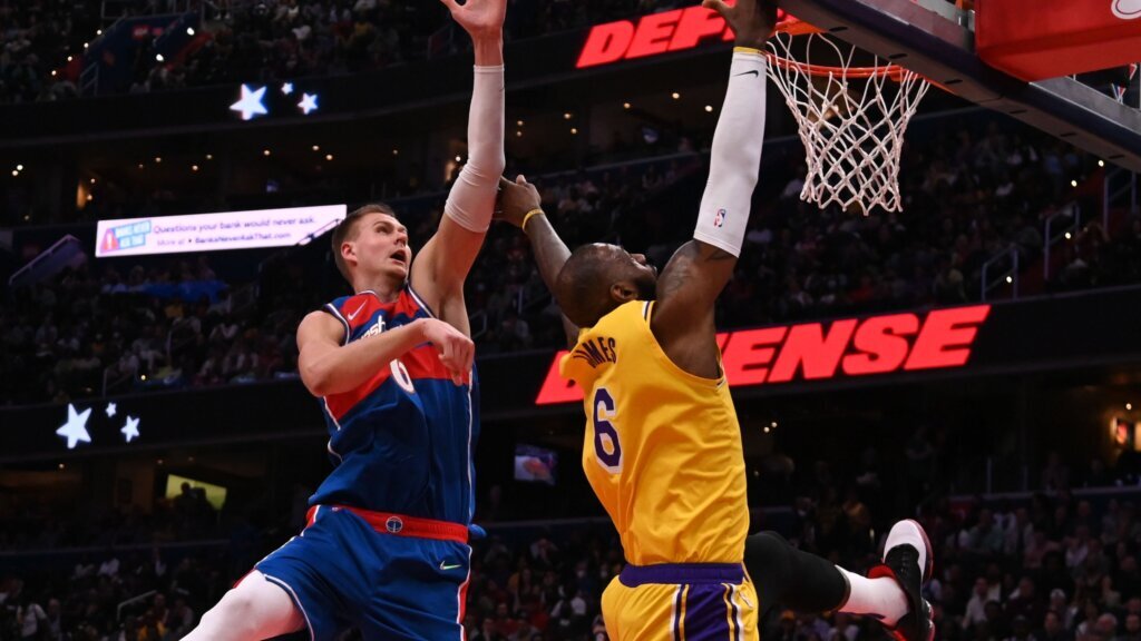 Porzingis still in awe of LeBron, happy to return the favor on dunk