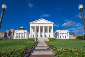 Virginia State Capitol building in Richmond Virginia