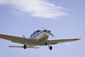 Small plane landing