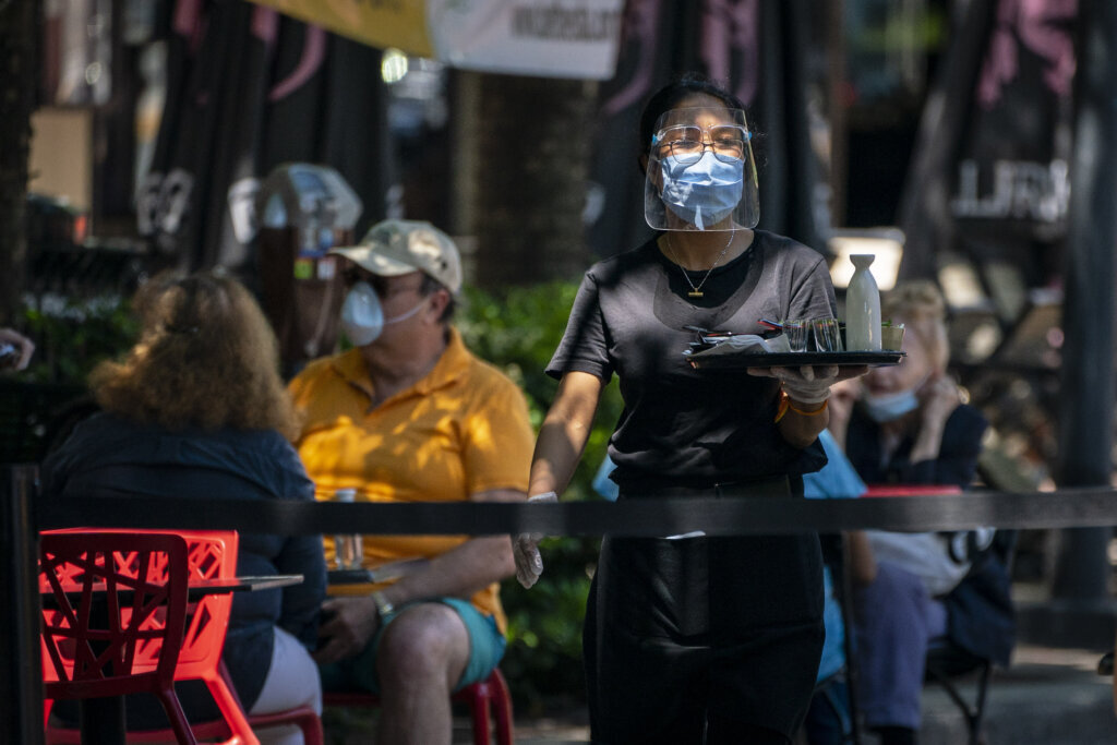 Streets Closed To Provide Space For Outdoor Dining In Bethesda During Pandemic
