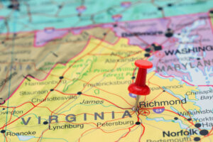 Virginia map Richmond
