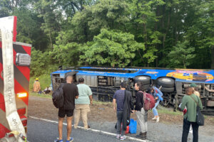 Megabus overturn