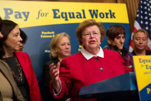 Democratic Legislators Hold News Conference To Urge Congress To Pass The Paycheck Fairness Act