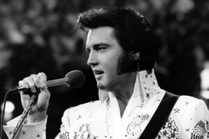 Elvis Presley performs onstage In Hawaii
