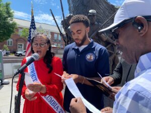 People gather for a Juneteenth celebration in the nation's capital