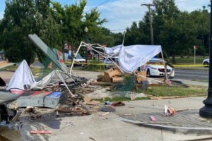 Fireworks stand collision