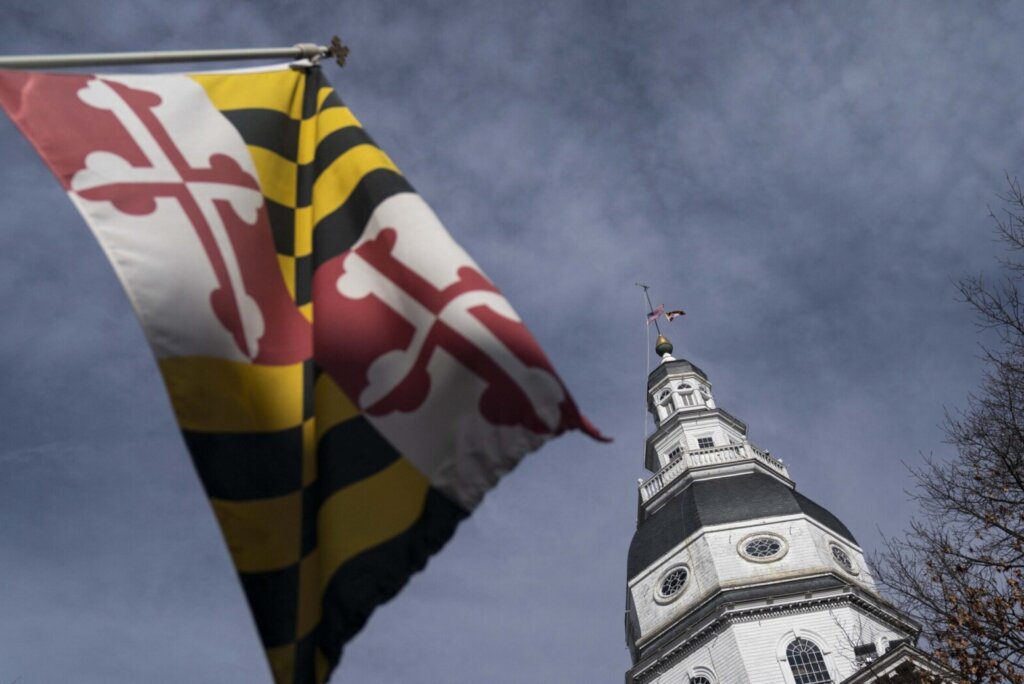 ANNAPOLIS MD – DECEMBER 28 The Maryland State House and state f