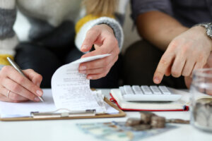 Month revenue of young couple