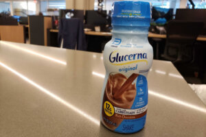 A bottle of Glucerna is seen. (WTOP/Colleen Kelleher)