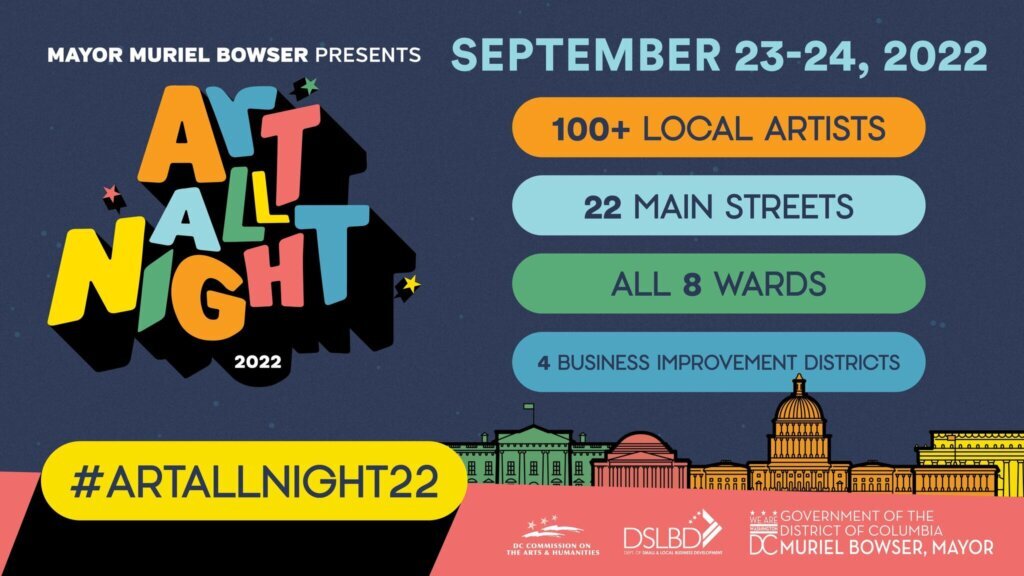 DC art all night 2022 graphic