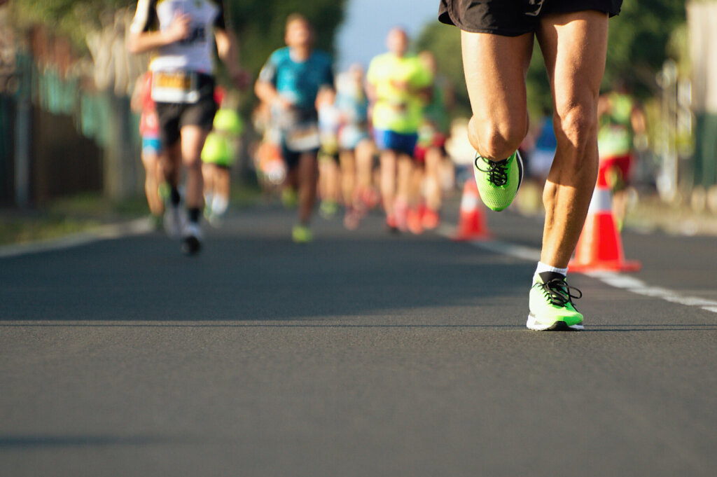 Marathon running race