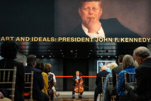Yo Yo Ma performing at the Ceremonial Opening of Art and Ideals John F. Kennedy on September 8, 2022 Photo by Scott Suchman